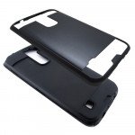 Wholesale LG Tribute 5 K7 Iron Shield Hybrid Case (Black)